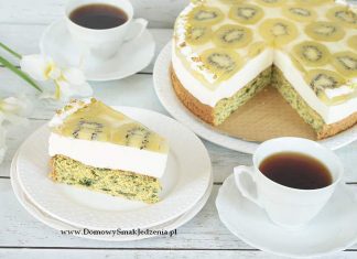 ciasto szpinakowe z kiwi i mascarpone