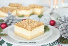 sernik z masą krówkową i orzechami