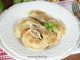 pierogi z kaszą i pieczarkami