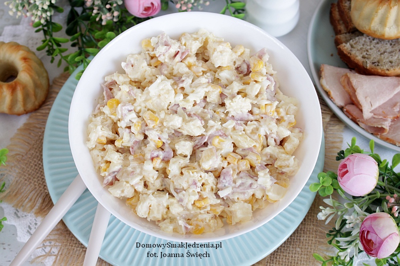 Sałatka Z żółtym Serem I Ananasem I Szynką domowysmakjedzenia.pl